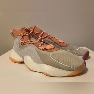 11.5 Adidas Crazy BYW Clear Cream White/Pink/Clear Grey AQ1180